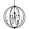 Libby Langdon for Crystorama Sylvan 8 Light Black Forged Chandelier