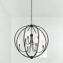 Libby Langdon for Crystorama Sylvan 8 Light Black Forged Chandelier in scene