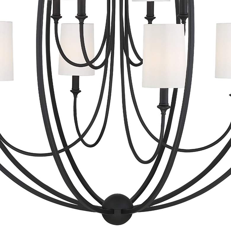 Image 4 Libby Langdon for Crystorama Sylvan 8 Light Black Forged Chandelier more views