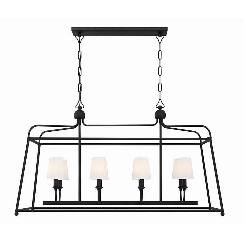 Image 2 Libby Langdon for Crystorama Sylvan 8 Light Black Forged Chandelier more views