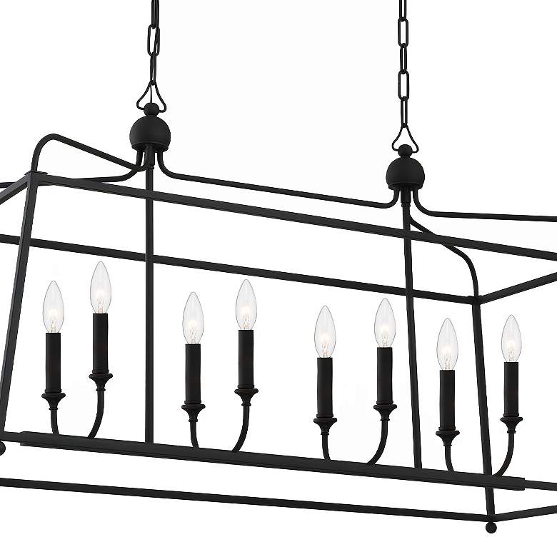 Image 2 Libby Langdon for Crystorama Sylvan 8 Light Black Forged Chandelier more views