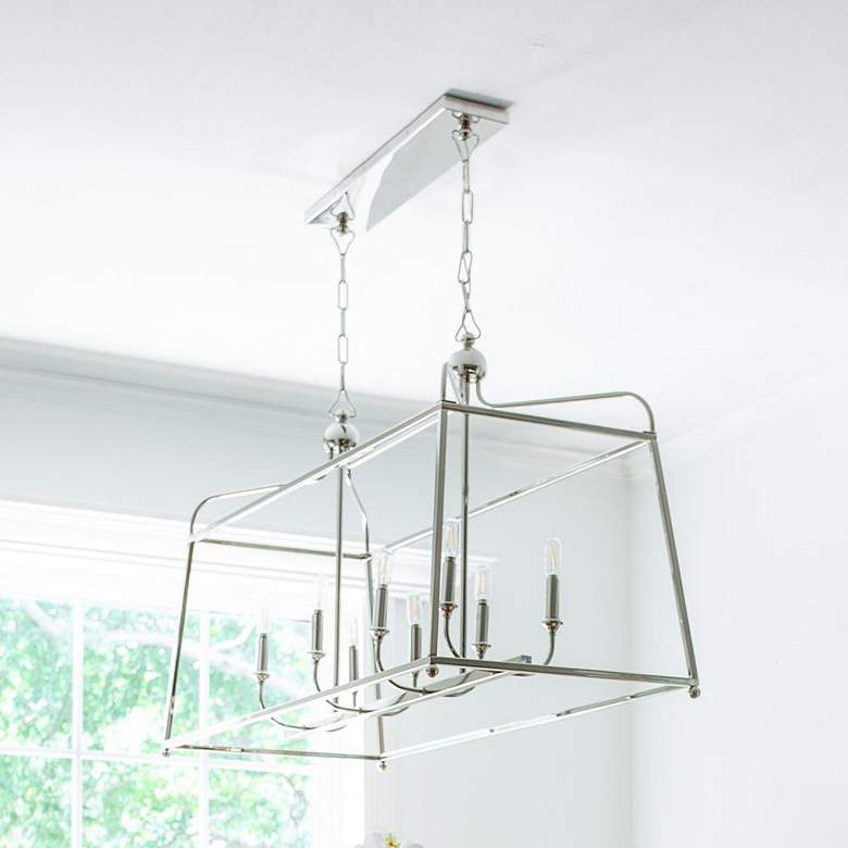 Image 2 Libby Langdon for Crystorama Sylvan 8 Light Polished Nickel Chandelier