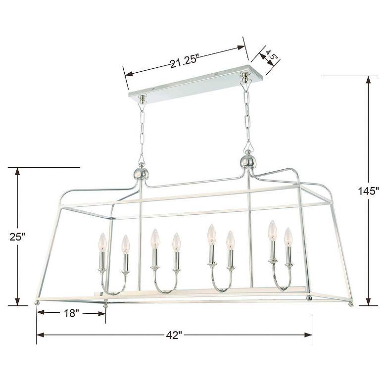 Image 6 Libby Langdon for Crystorama Sylvan 8 Light Polished Nickel Chandelier more views