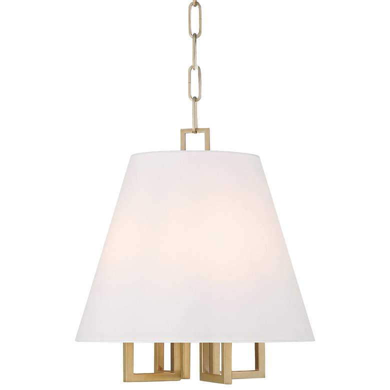 Image 1 Libby Langdon for Crystorama Westwood 4 Light Vibrant Gold Mini Chandelier
