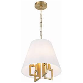 Image3 of Libby Langdon for Crystorama Westwood 4 Light Vibrant Gold Mini Chandelier more views