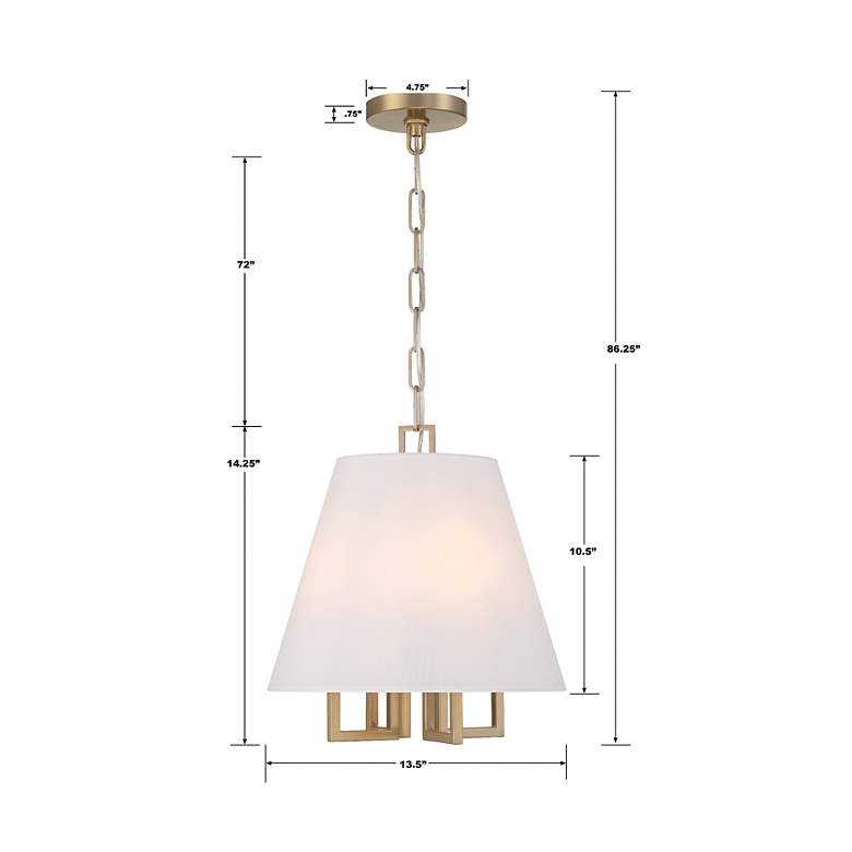 Image 6 Libby Langdon for Crystorama Westwood 4 Light Vibrant Gold Mini Chandelier more views