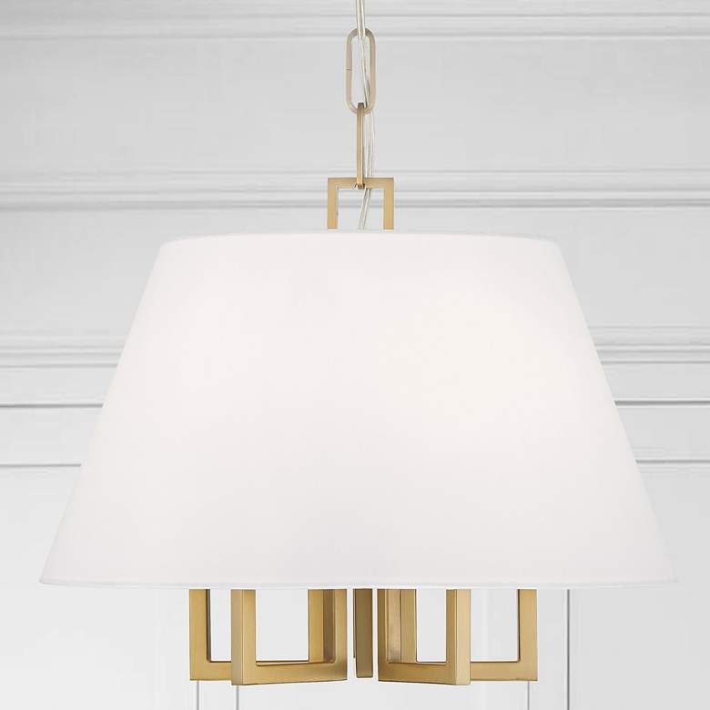 Image 1 Libby Langdon for Crystorama Westwood 5 Light Vibrant Gold Mini Chandelier