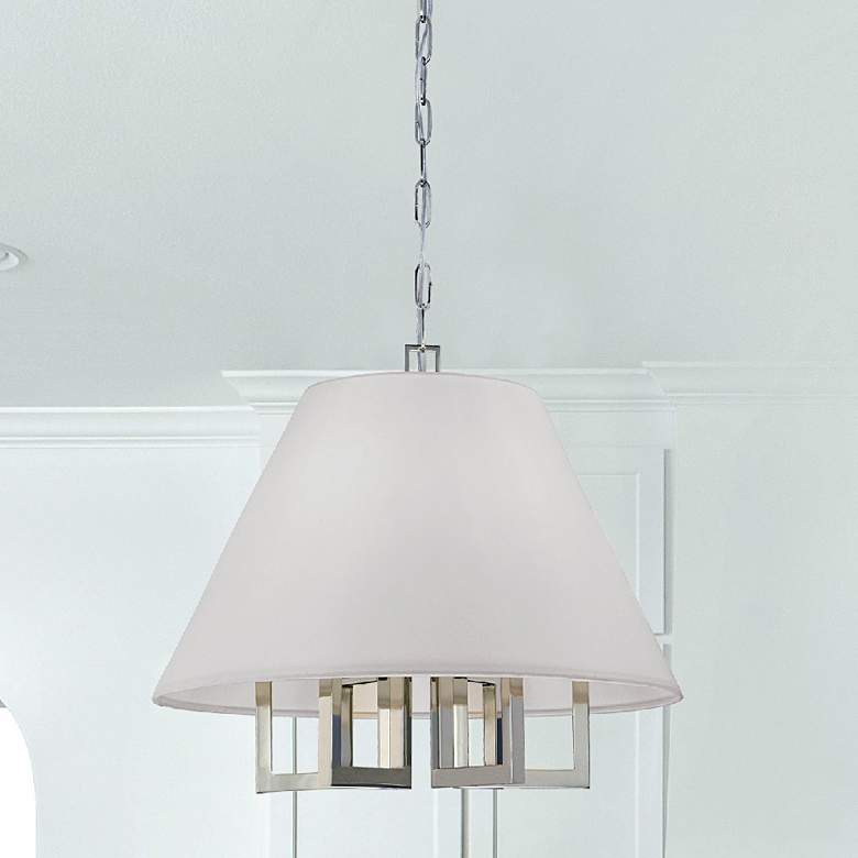 Image 2 Libby Langdon for Crystorama Westwood 6 Light Polished Nickel Chandelier