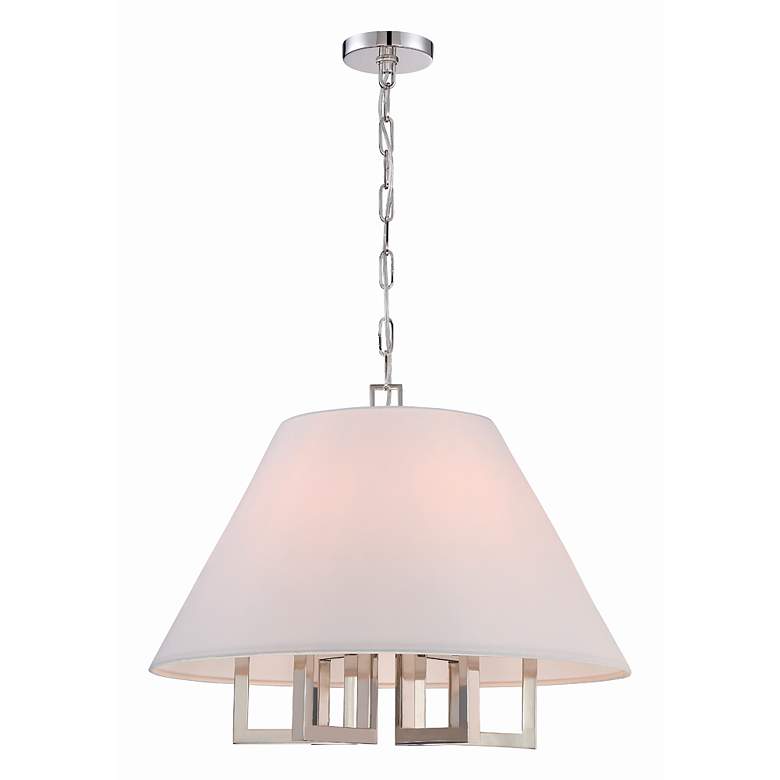 Image 4 Libby Langdon for Crystorama Westwood 6 Light Polished Nickel Chandelier more views