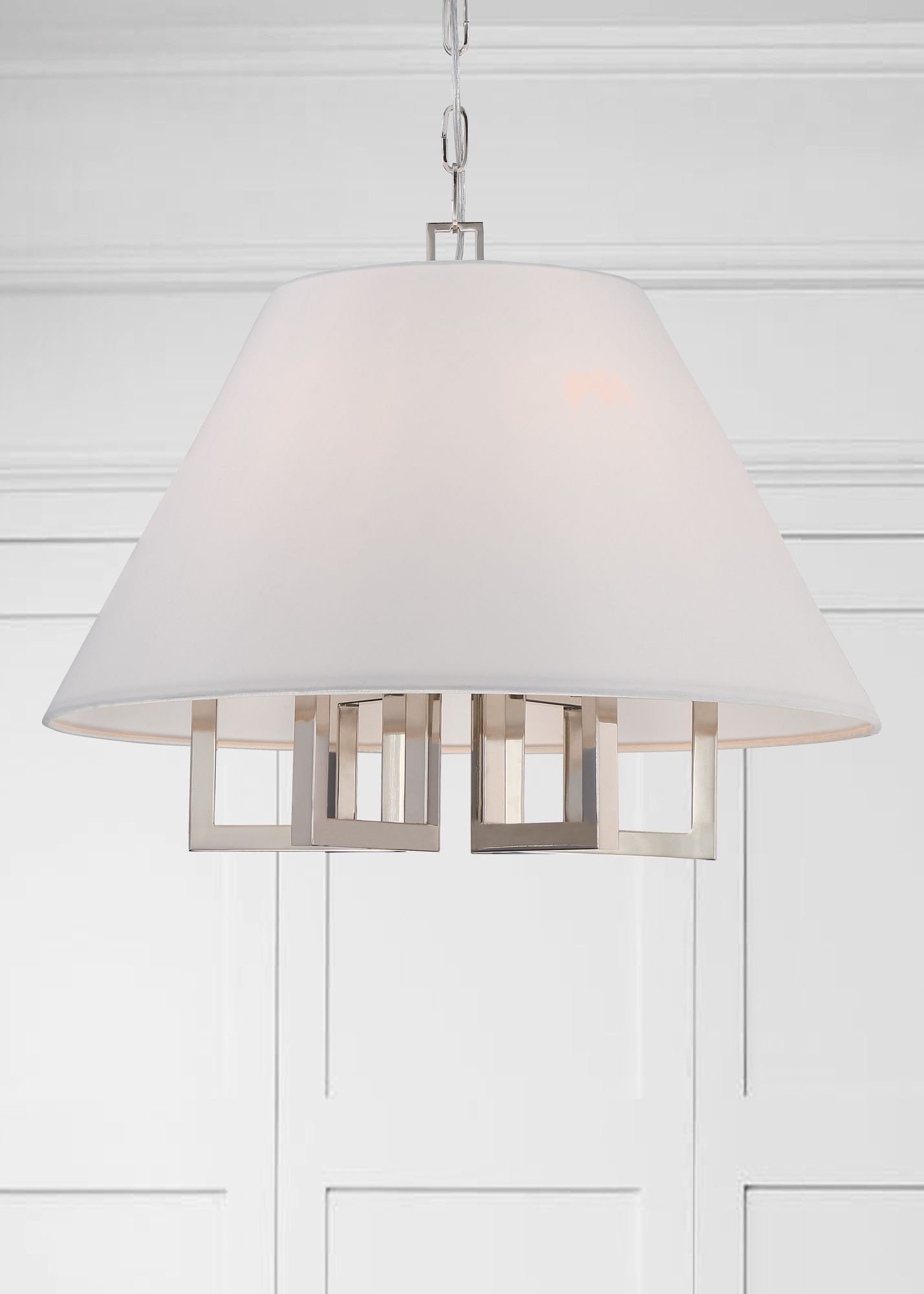 Libby Langdon for Crystorama Westwood 6 Light Polished Nickel Chandelier in scene