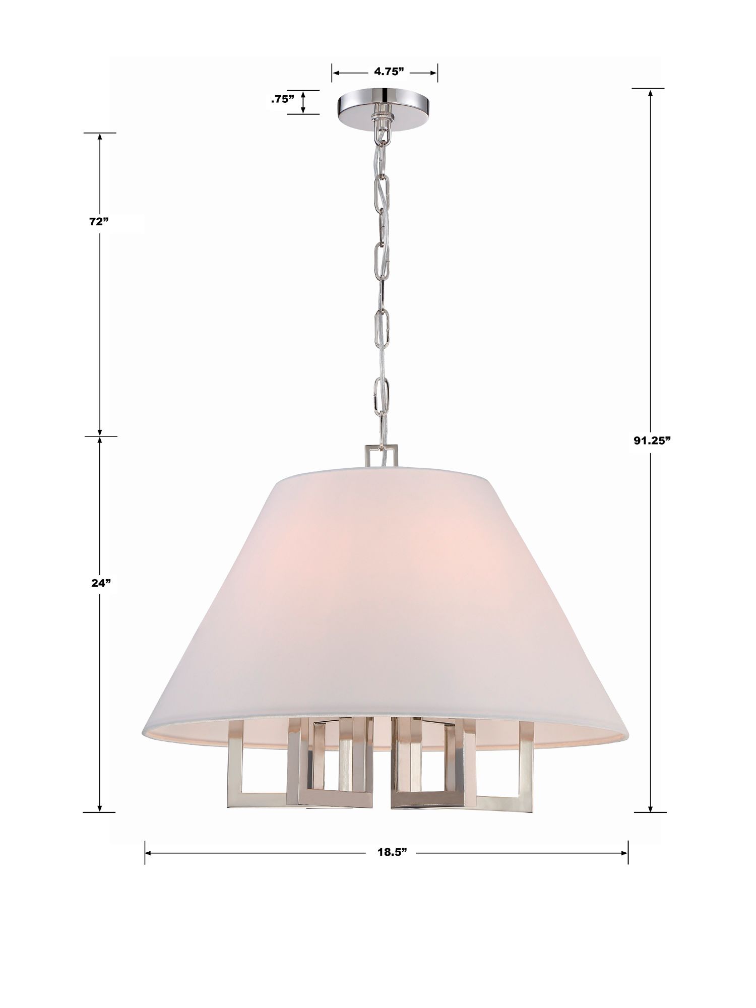 Libby Langdon for Crystorama Westwood 6 Light Polished Nickel Chandelier in scene