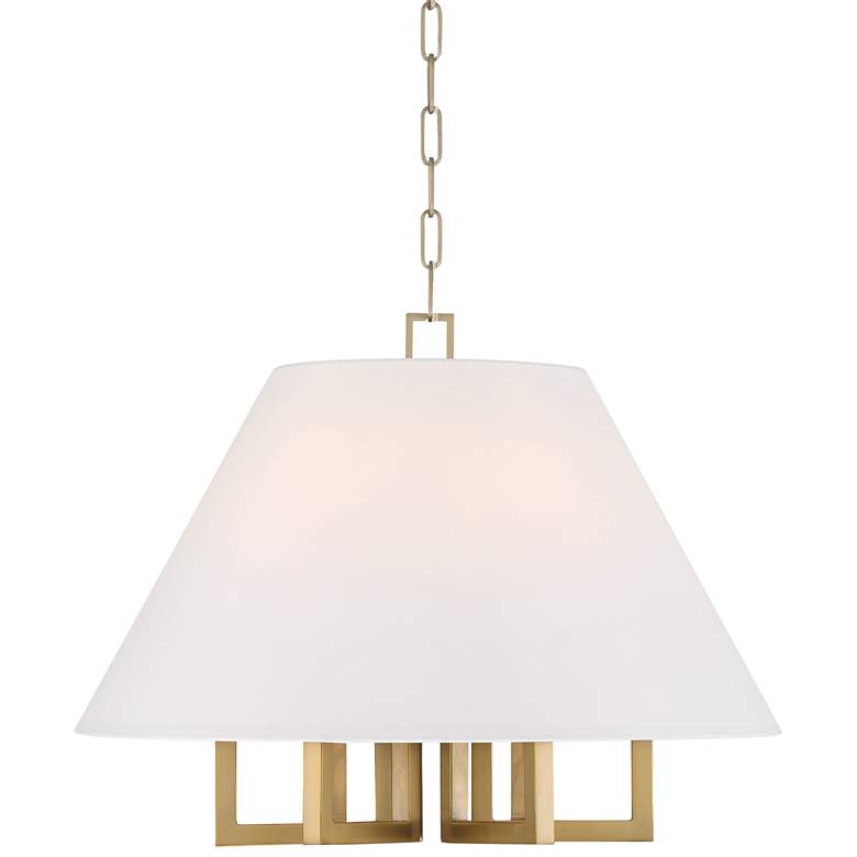 Image 1 Libby Langdon for Crystorama Westwood 6 Light Vibrant Gold Chandelier