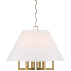 Libby Langdon for Crystorama Westwood 6 Light Vibrant Gold Chandelier