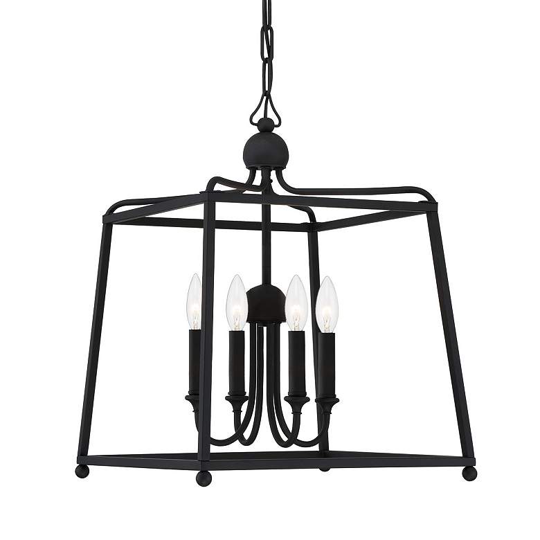 Image 2 Libby Langdon Sylvan 4 Light Black Forged Mini Chandelier - NO SHADE more views