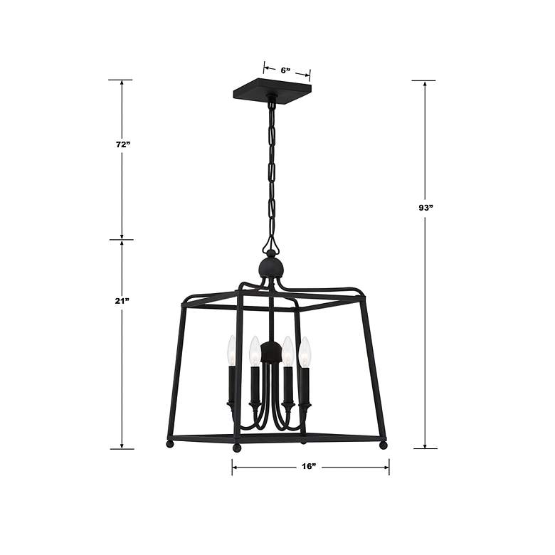 Image 4 Libby Langdon Sylvan 4 Light Black Forged Mini Chandelier - NO SHADE more views
