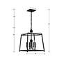 4_Libby Langdon Sylvan 4 Light Black Forged Mini Chandelier - NO SHADE more views