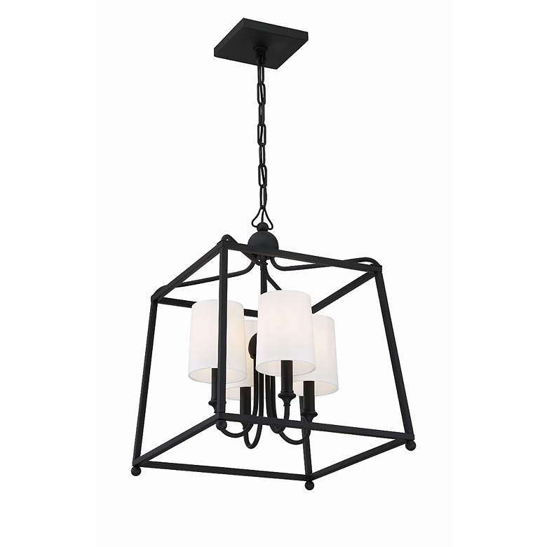 Image 2 Libby Langdon Sylvan 4 Light Black Forged Mini Chandelier more views