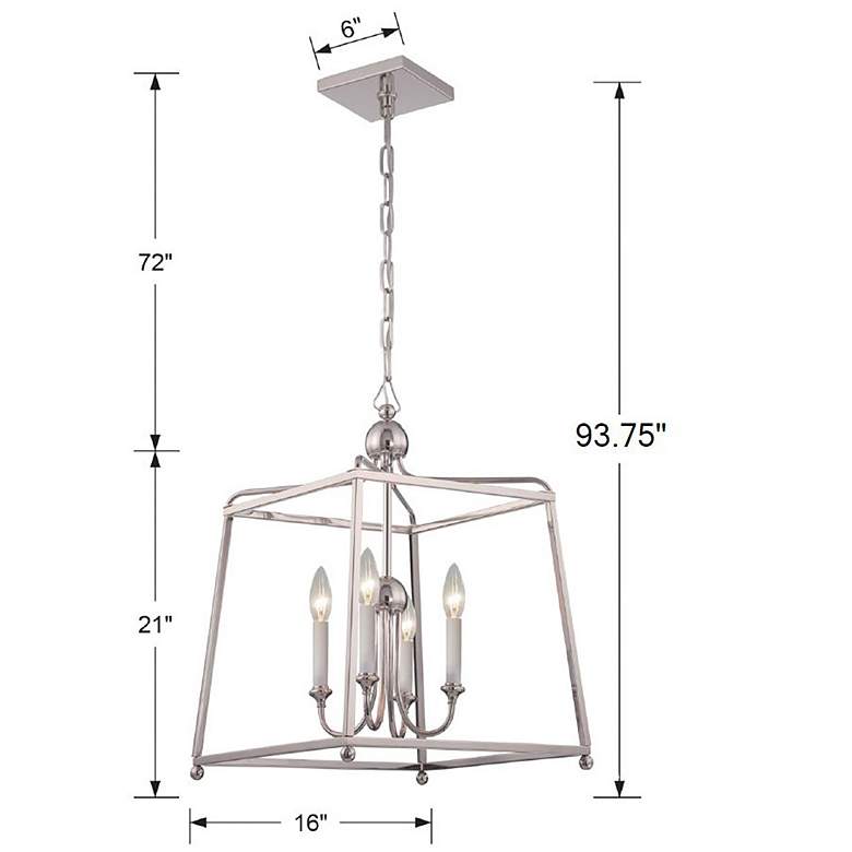 Image 4 Libby Langdon Sylvan 4 Light Polished Nickel Mini Chandelier - NO SHADE more views