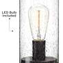 Libby Seeded Glass 12" High Edison LED Accent Lamp Set of 2