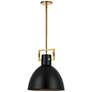 2_Liberty 13.75" Wide Aged Brass Pendant