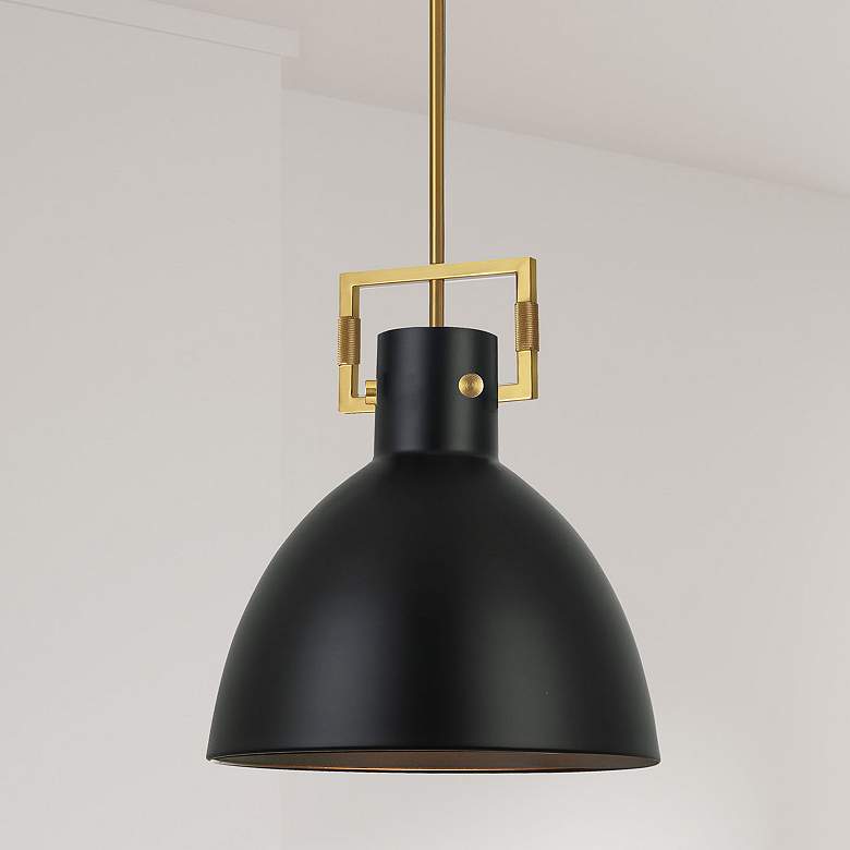 Image 1 Liberty 13.75" Wide Aged Brass Pendant