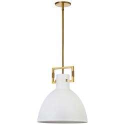 Liberty 13.75&quot; Wide Aged Brass Pendant