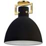 1_Liberty 13.75" Wide Aged Brass Semi.Flush Mount With Matte Black Shade