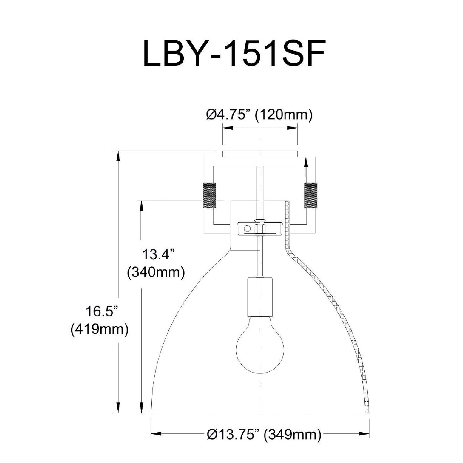 Image 2 Liberty 13.75" Wide Matte Black Semi.Flush Mount With Clear Glass Shad more views