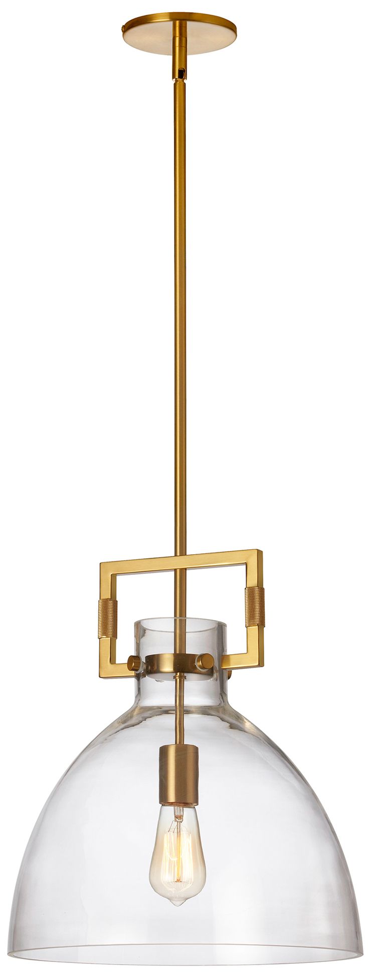 Image 2 Liberty 13.75" Wide Aged Brass Pendant