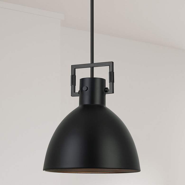 Image 1 Liberty 13 3/4" Wide Matte Black Pendant Light
