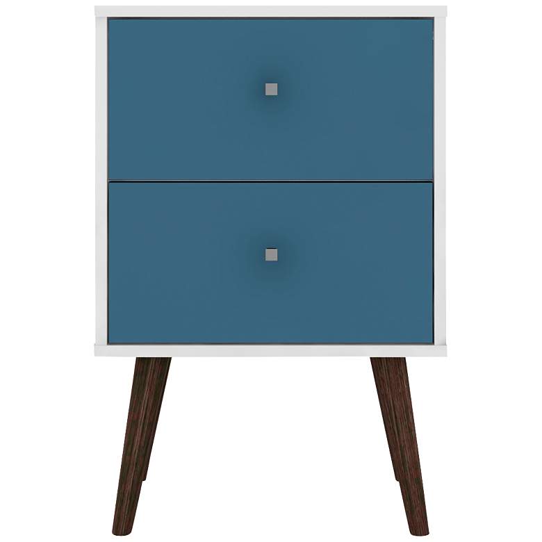 Image 5 Liberty 17 3/4 inch Wide Aqua Blue 2-Drawer Modern Nightstands Set of 2 more views