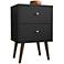 Liberty 17 3/4" Wide Black 2-Drawer Wood Nightstand