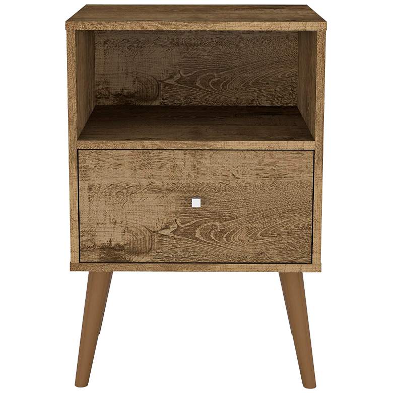 Liberty 17 3/4&quot; Wide Rustic Brown 1-Drawer Wood Nightstand