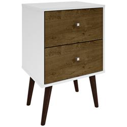 Liberty 17 3/4&quot; Wide Rustic Wood 2-Drawer Modern Nightstand