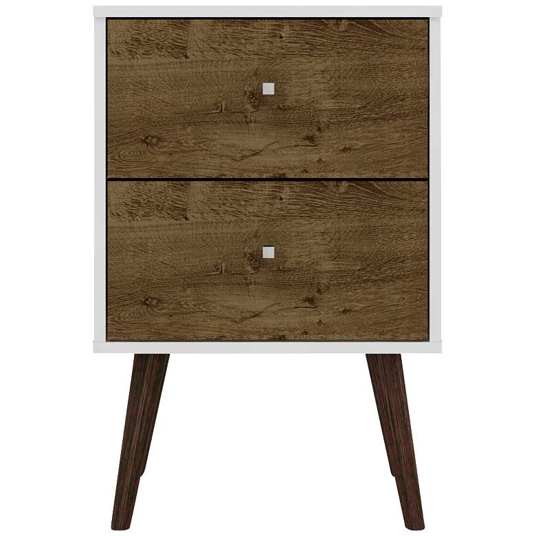 Image 6 Liberty 17 3/4 inch Wide Rustic Wood 2-Drawer Modern Nightstand more views