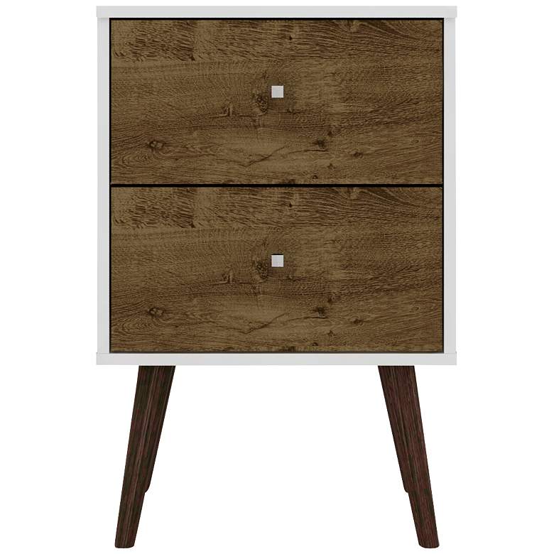 Image 6 Liberty 17 3/4" Wide Rustic Wood 2-Drawer Modern Nightstand more views