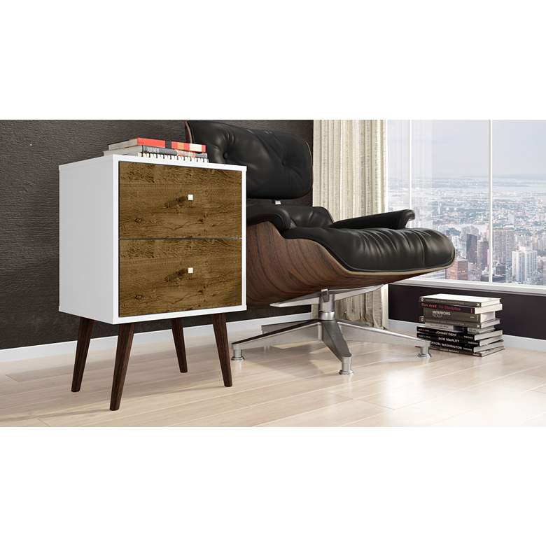 Image 7 Liberty 17 3/4" Wide Rustic Wood 2-Drawer Modern Nightstands Set of 2 more views