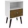 Liberty 17 3/4" Wide Rustic Wood and White Modern Nightstand