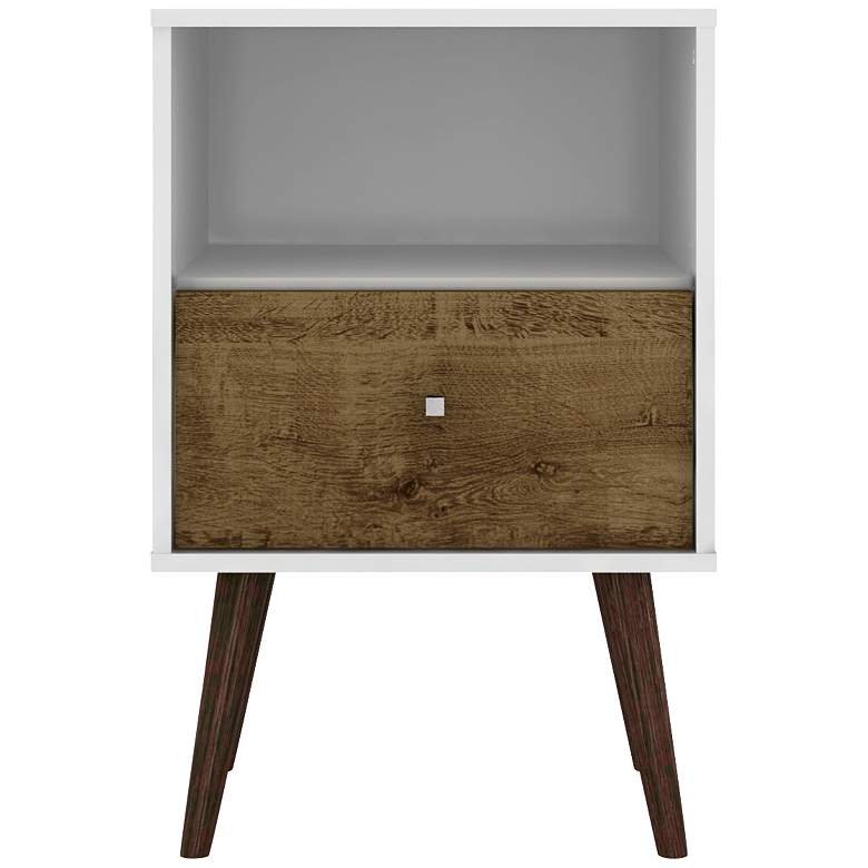 Image 5 Liberty 17 3/4" Wide Rustic Wood and White Modern Nightstands Set of 2 more views