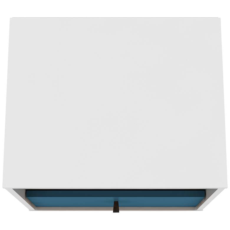 Image 5 Liberty 17 3/4" Wide White and Aqua Blue Modern Nightstand more views