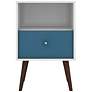 Liberty 17 3/4" Wide White and Aqua Blue Modern Nightstands Set of 2