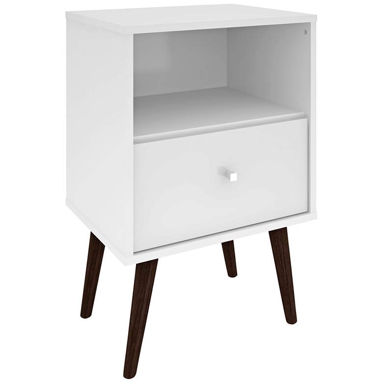 Image 2 Liberty 17 3/4" Wide White Gloss Wood Modern Nightstand