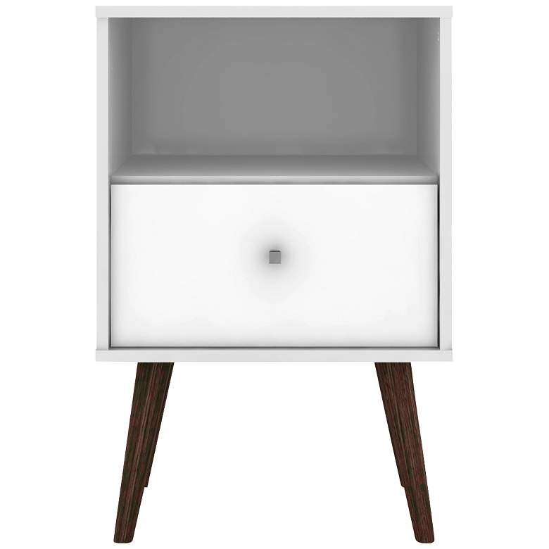 Image 6 Liberty 17 3/4" Wide White Gloss Wood Modern Nightstand more views