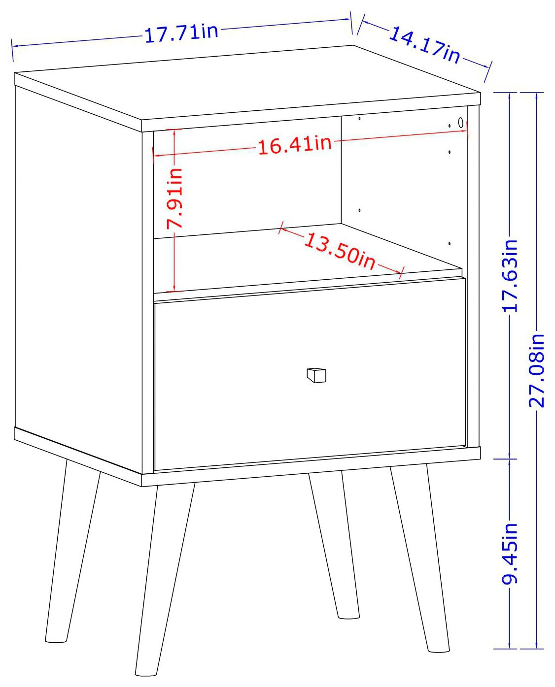 Liberty 17 3/4" Wide White Gloss Wood Modern Nightstands Set of 2