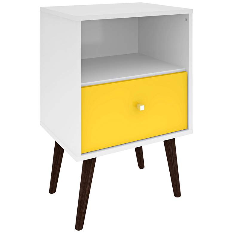 Image 2 Liberty 17 3/4" Wide White-Yellow Modern Nightstand