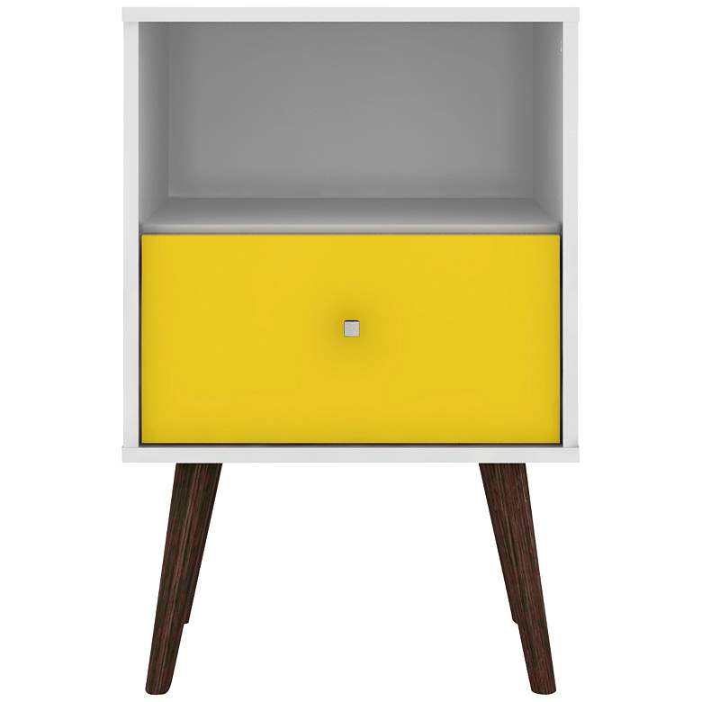 Image 6 Liberty 17 3/4 inch Wide White-Yellow Modern Nightstand more views
