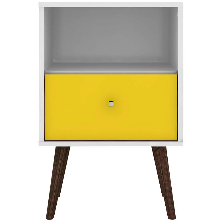 Image 6 Liberty 17 3/4" Wide White-Yellow Modern Nightstand more views