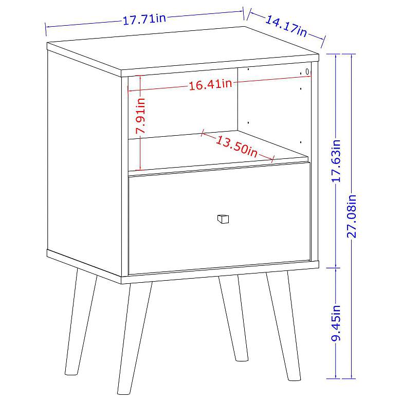 Image 7 Liberty 17 3/4" Wide White-Yellow Modern Nightstands Set of 2 more views
