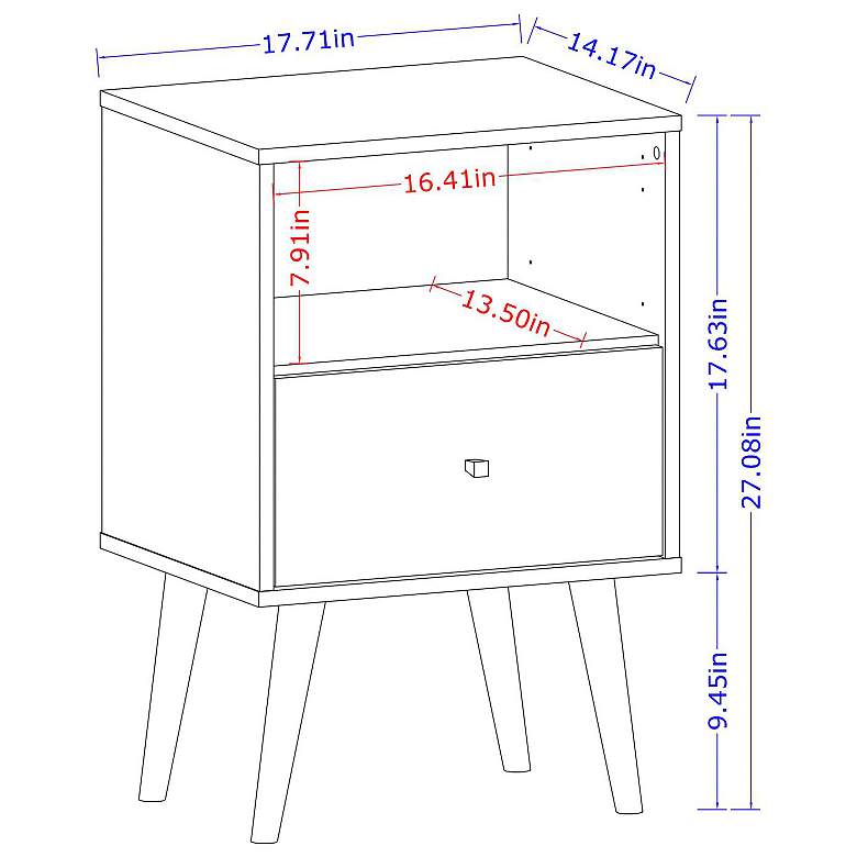 Image 7 Liberty 17 3/4 inch Wide White-Yellow Modern Nightstands Set of 2 more views