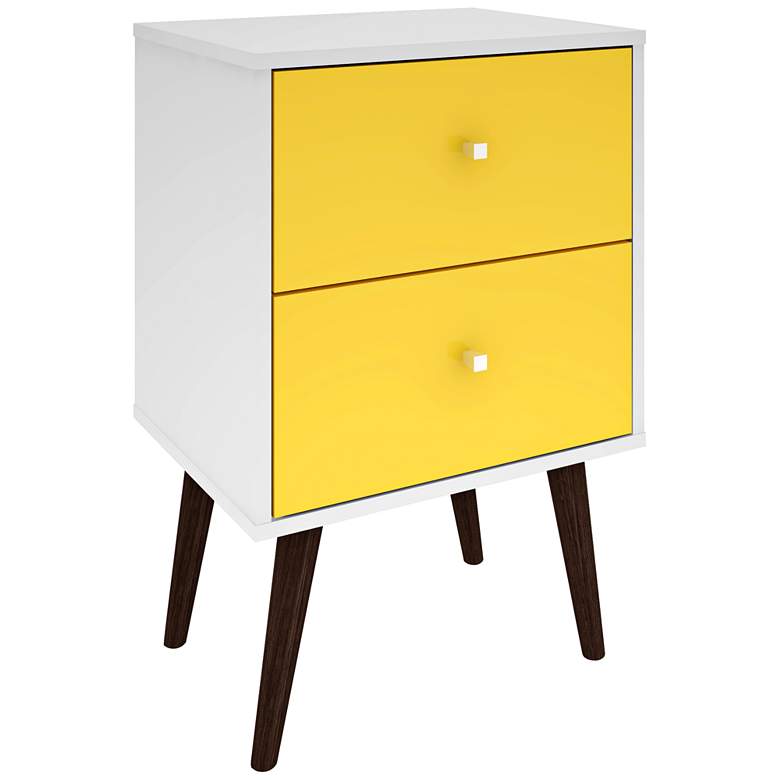 Image 2 Liberty 17 3/4 inch Wide Yellow 2-Drawer Modern Nightstand